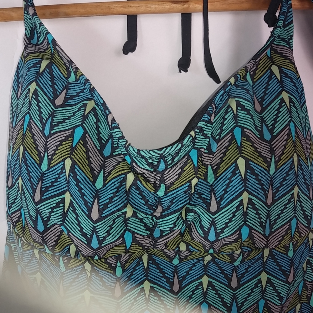 Mossimo S/M Turquoise Aqua Tankini Swim - Picture 4 of 11